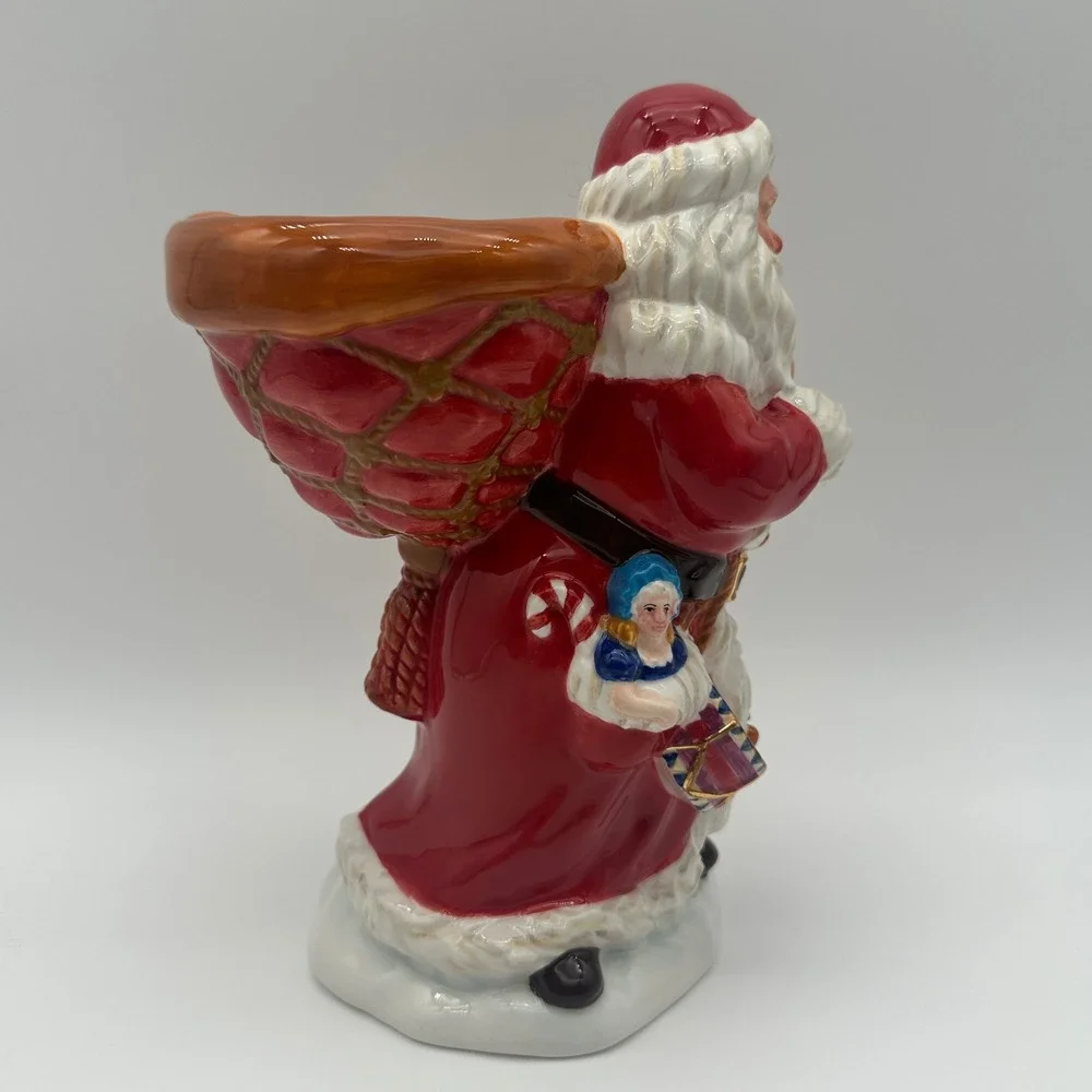 Department 56 Santa Claus Candle Holder Figurine Red White Christmas